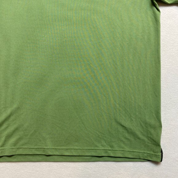 Rhone Polo Shirt Mens L Green Tech Stretch Reg Fit Collared Golf - Picture 4 of 12